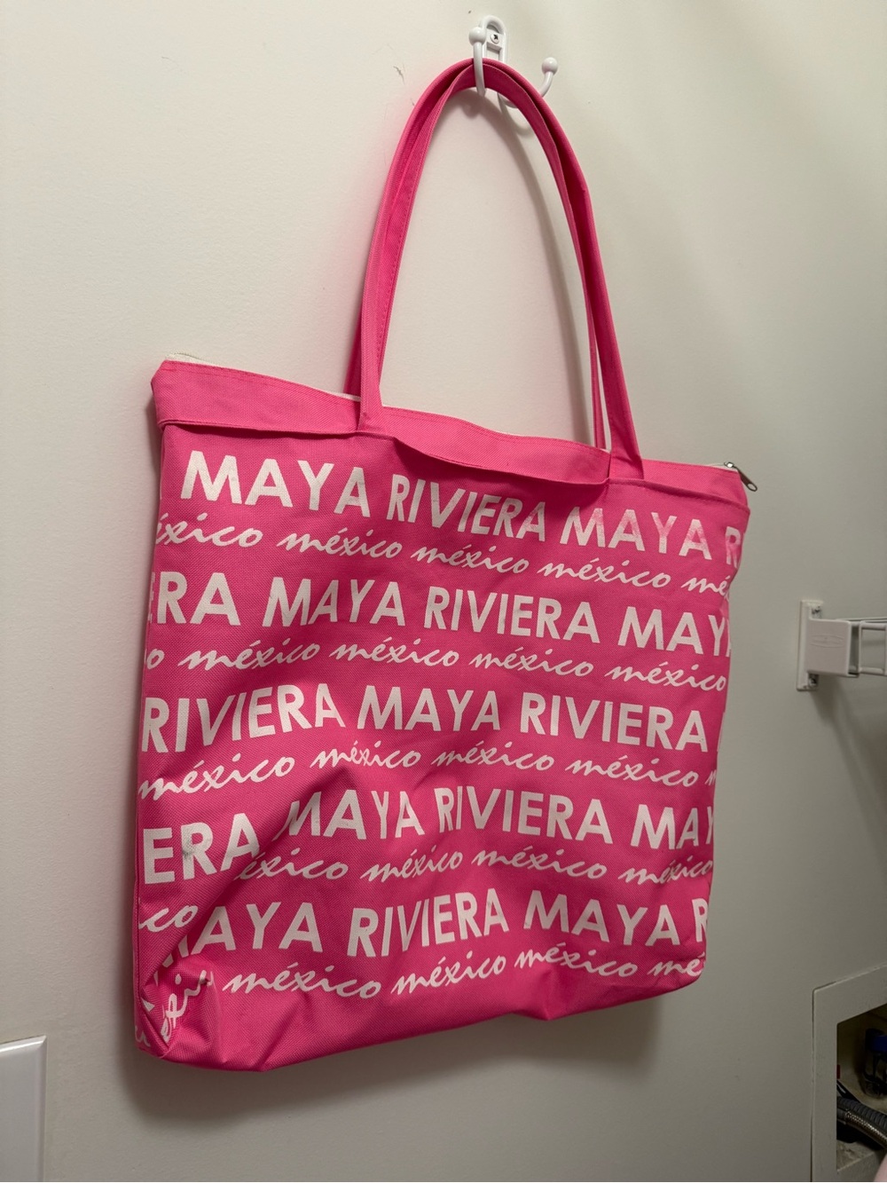 Riviera Maya Pink Logo Canvas Tote Bag